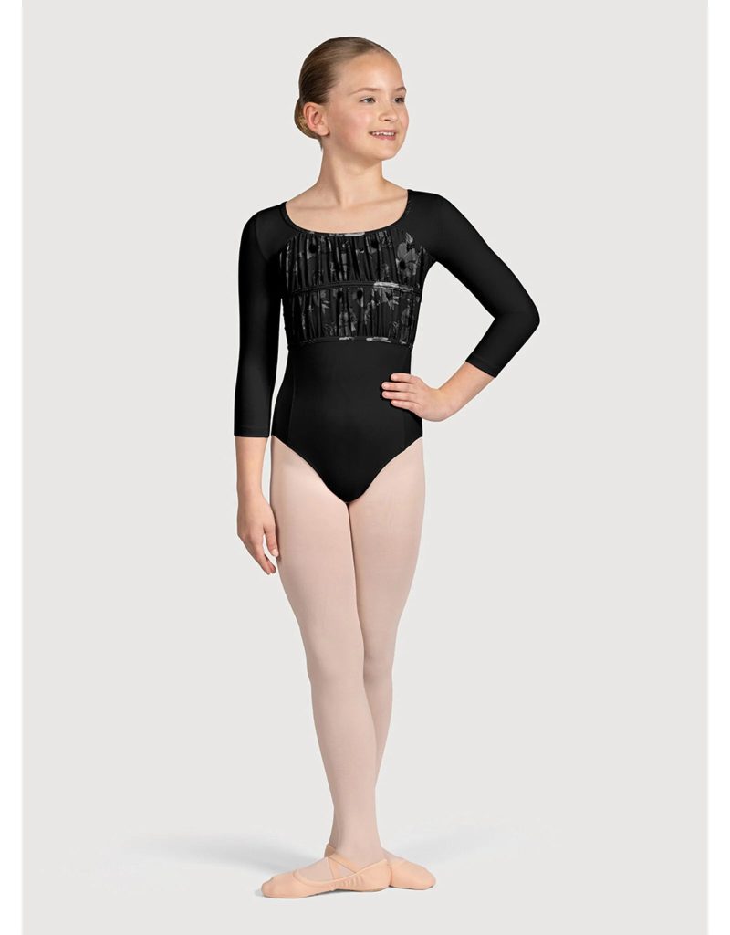 bloch bloch child petal 3 4 sleeve leotard